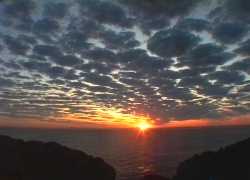 Sunrise over Hunter Island