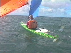 Mick sailing near Walker Island