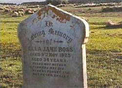 Headstone, Ella Ross, Vansittart Is.