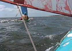 Under sail, East coast Cape Barren Is.