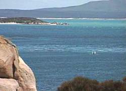 Laurie in Sea Lion Narrows, Cape Barren Is.