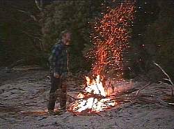 Campfire, settlement Point, Port Davey