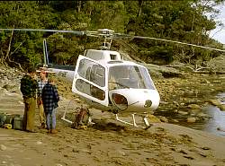 Helicopter taking out injured bush walker