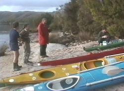 Sea kayaks, Macquarie Harbour