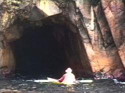 Laurie and sea cave