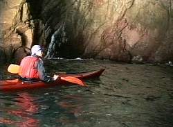 Looking back into the cave.