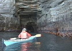 Kay in a sea cave