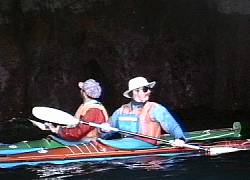 Inside a sea cave