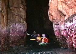 Inside a sea cave