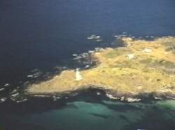 Aerial photo of Swan Island