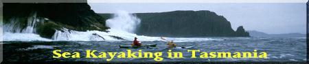 Sea kayaks along the south coast of Tasmania